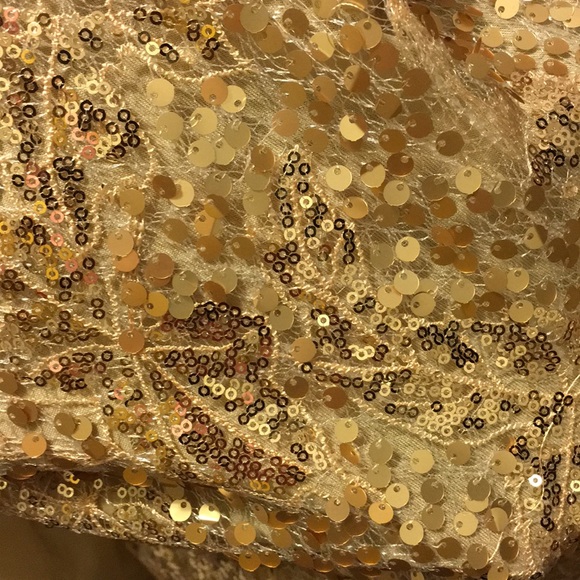 Badgley Mischka Gold American Glamour Sequin Tunic - Picture 6 of 6